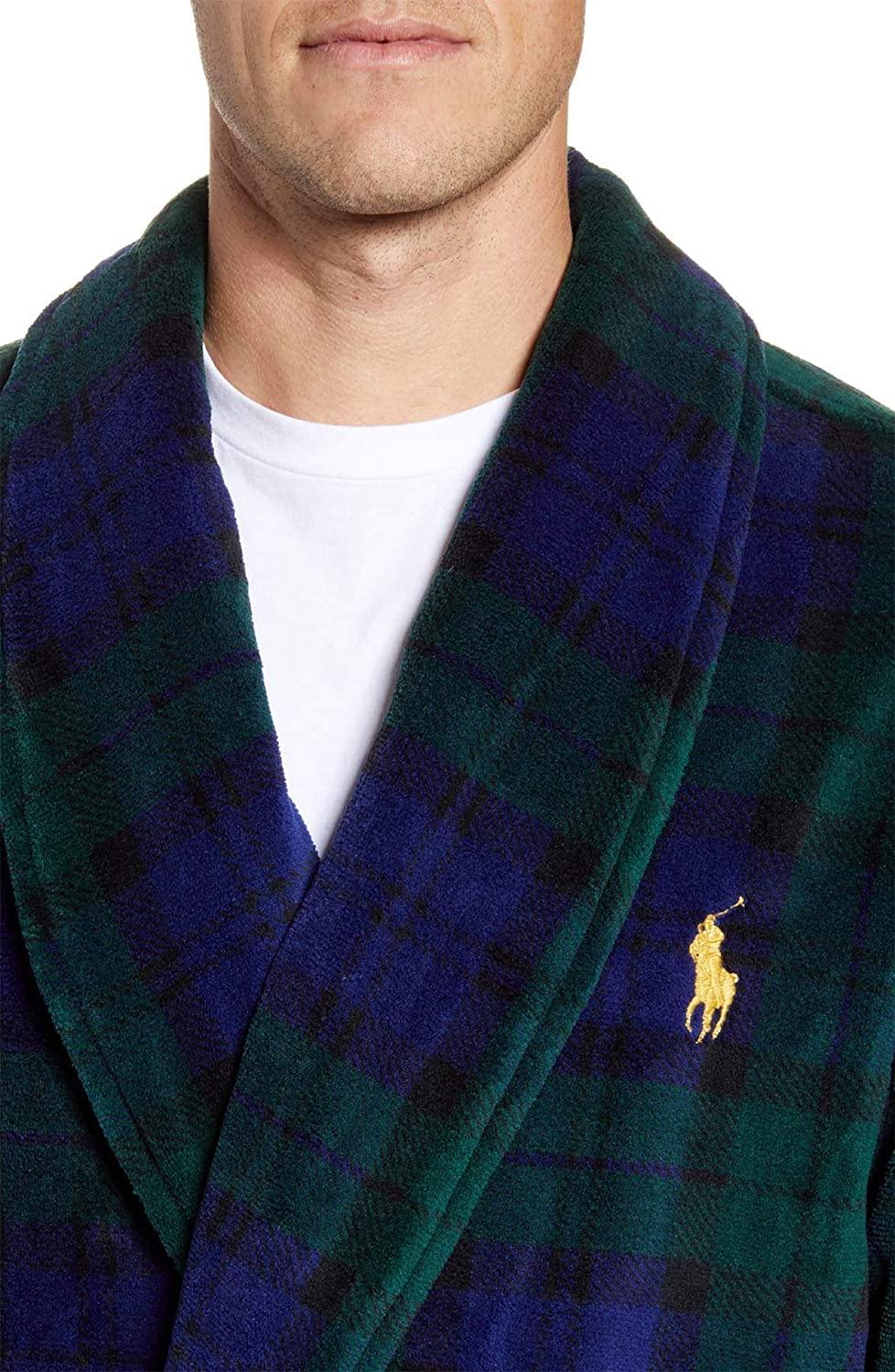 Polo Ralph Lauren Men's Microfiber Plush Long Sleeve Shawl Collar Robe