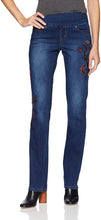 
                        
                          將圖片載入圖庫檢視器 Jag Jeans Women's Peri Straight Pull on Jean with Embroidery
                        
                      