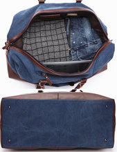 
                        
                          गैलरी व्यूवर में इमेज लोड करें, BAOSHA Canvas PU Leather Travel Tote Duffel Bag Carry on Bag Weekender Overnight Bag - JOY2ESpree
                        
                      