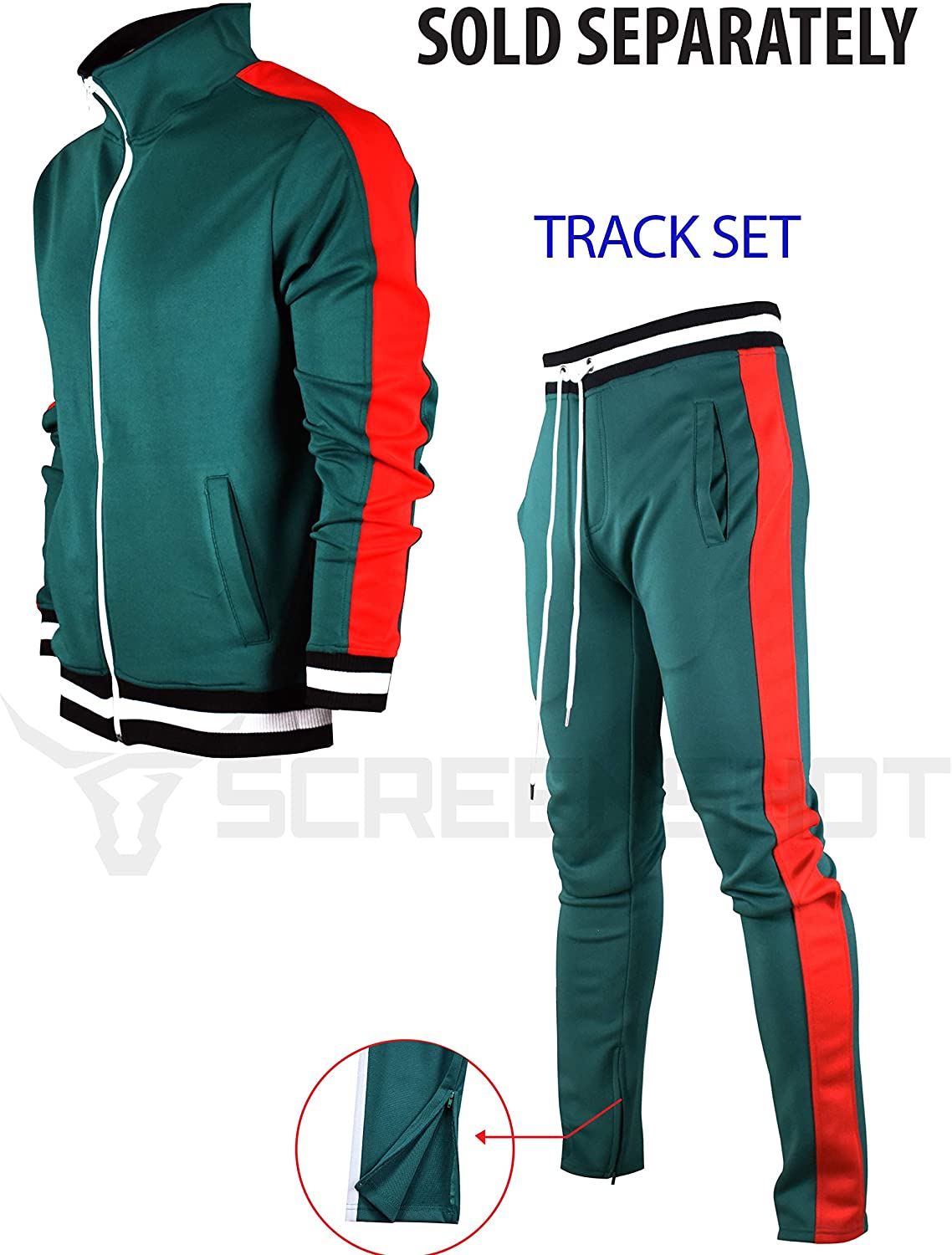 Screenshotbrand Mens Hip Hop Premium Slim Fit Track Pants