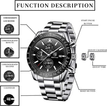 
                        
                          Muat gambar ke penampil Galeri, BENYAR Chronograph Mens Watch Quartz Movement 30M Waterproof | Leather Watch Strap
                        
                      
