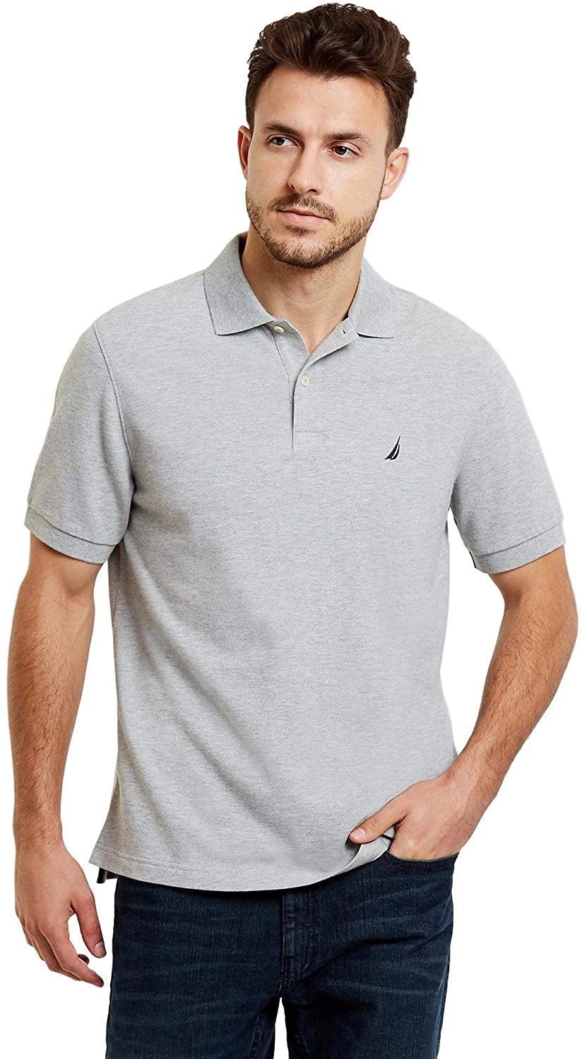 Nautica Men's Classic Fit Short Sleeve Solid Soft Cotton Polo Shirt - JOY2ESpree