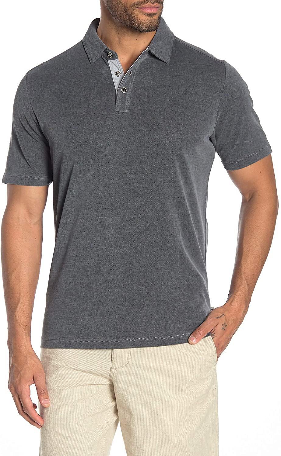 Tommy Bahama Shoreline Surf Polo Shirt Short Sleeve Three Button Soft Golf Shirts - JOY2ESpree