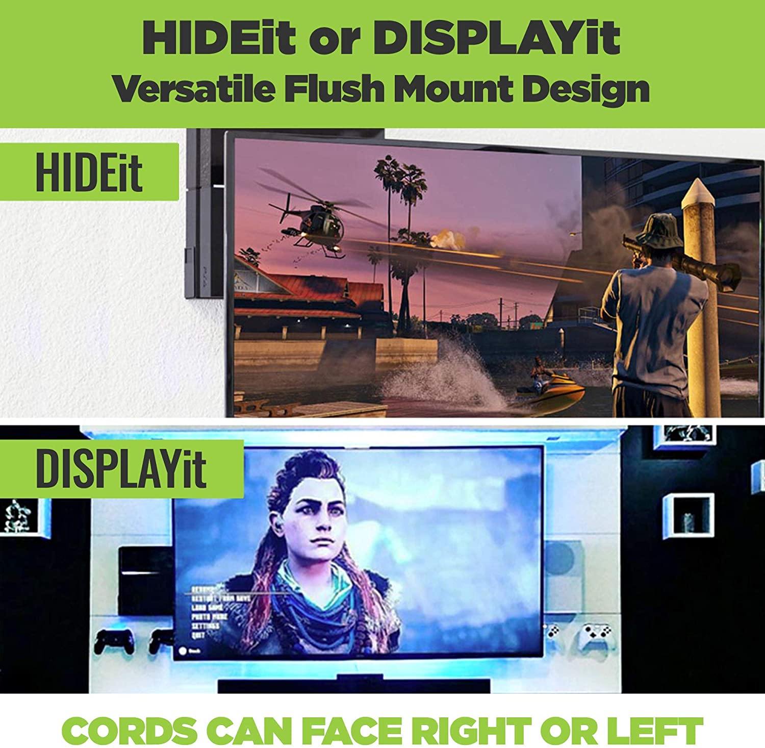 HIDEit 4 Original PS4 Wall Mount and (2) Controller Wall Mounts (PlayStation 4 Original Bundle) - JOY2ESpree