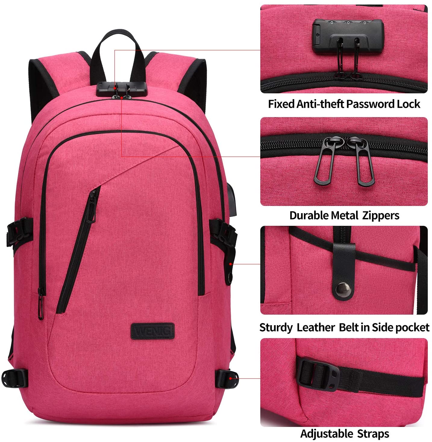 Laptop Backpack,Business Travel Anti Theft Backpack for Men Women with USB Charging Port