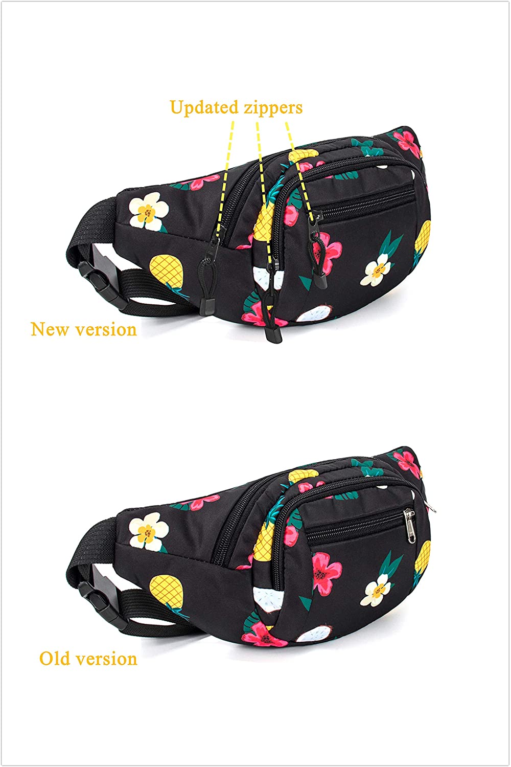 TOPERIN Fashion Fanny Pack Cute Running Belt Waist Pack Running Waist Bag Belt