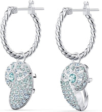 
                        
                          画像をギャラリービューアに読み込む, SWAROVSKI Women's Shell Jewelry Collection, Rhodium Finish, Aqua Blue Crystals - JOY2ESpree
                        
                      