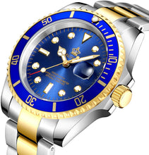 
                        
                          Cargar imagen en el visor de la galería, Mens Luxury Watches Ceramic Bezel Sapphire Glass Luminous Quartz Silver Gold Two Tone Stainless Steel Watch
                        
                      