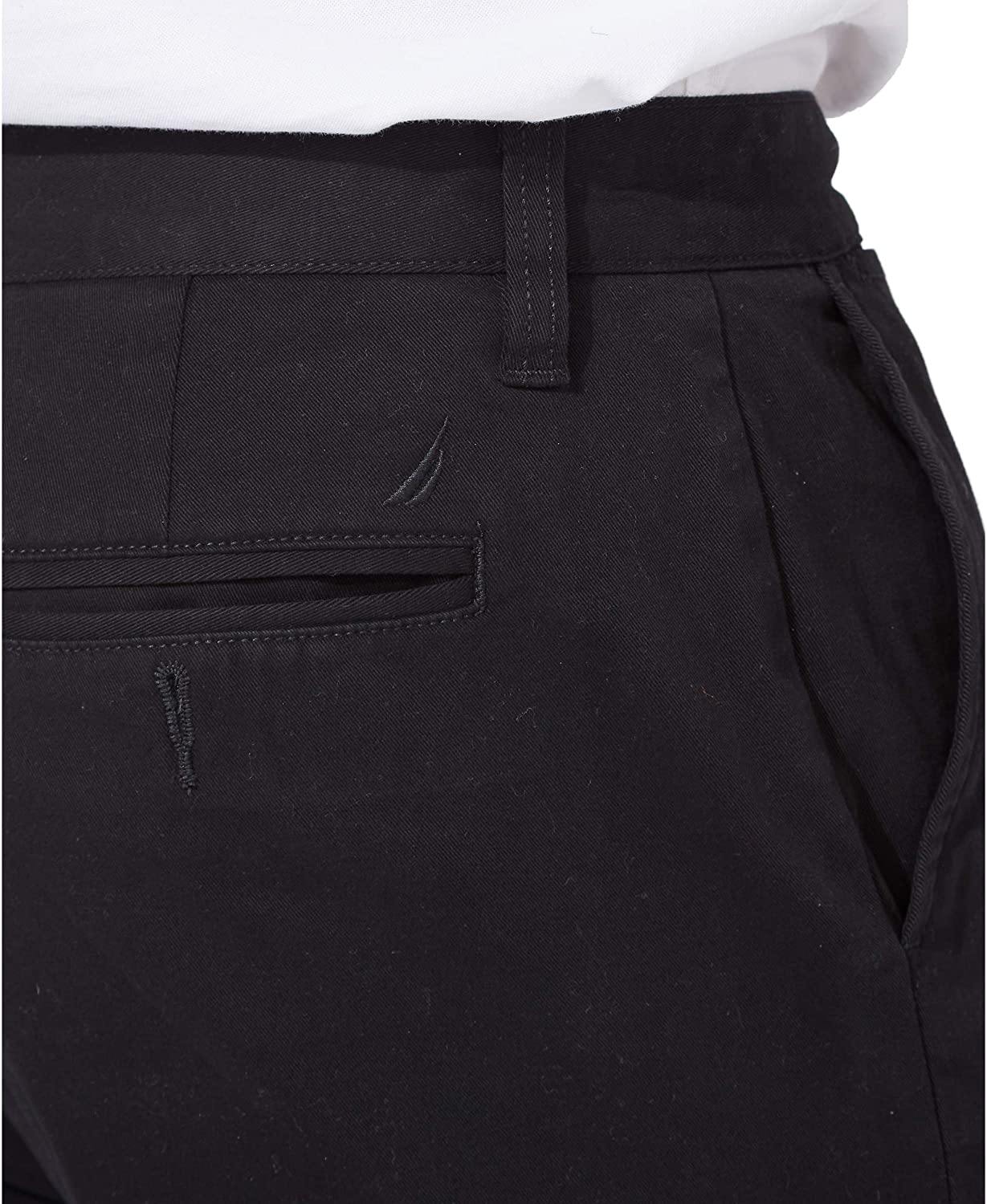 Nautica Men's Classic Fit Flat Front Stretch Solid Chino Deck Pant - JOY2ESpree
