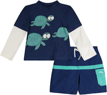 
                        
                          गैलरी व्यूवर में इमेज लोड करें, Tommy Bahama Boys' Long Sleeve Rashguard and Trunks Swimsuit Set
                        
                      