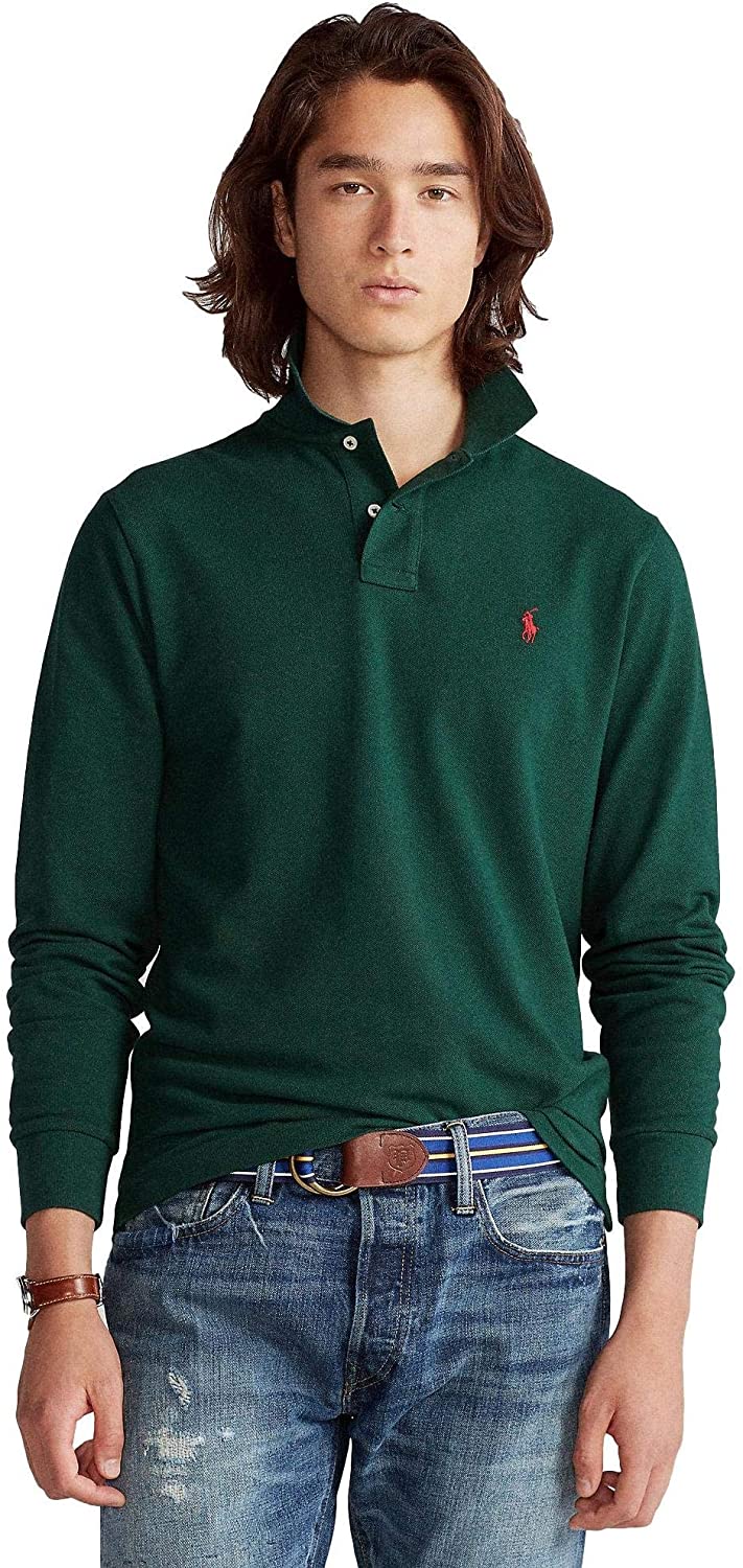 POLO RALPH LAUREN Men's Long Sleeve Mesh Polo Shirt
