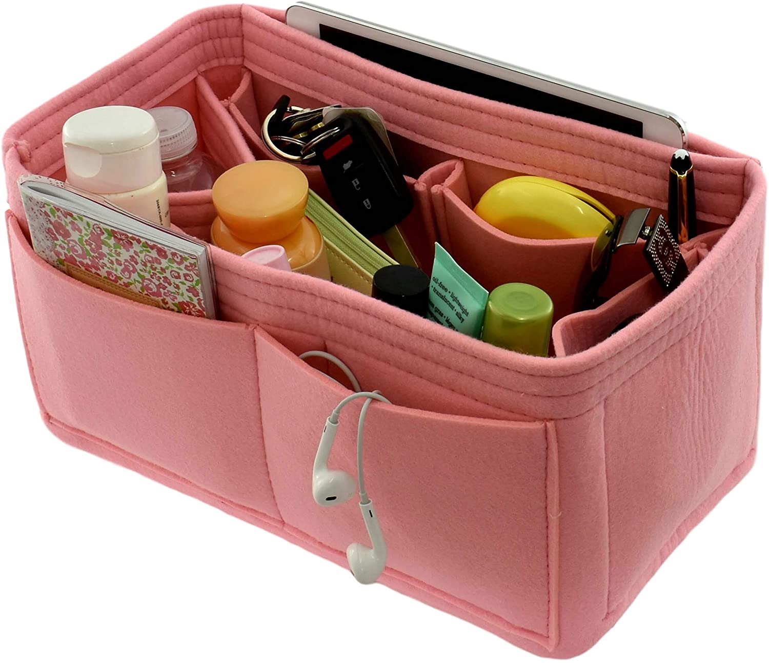 Felt Handbag Organizer Insert - Multi Pocket Bag and Tote Organizer Shaper Liner Insert
