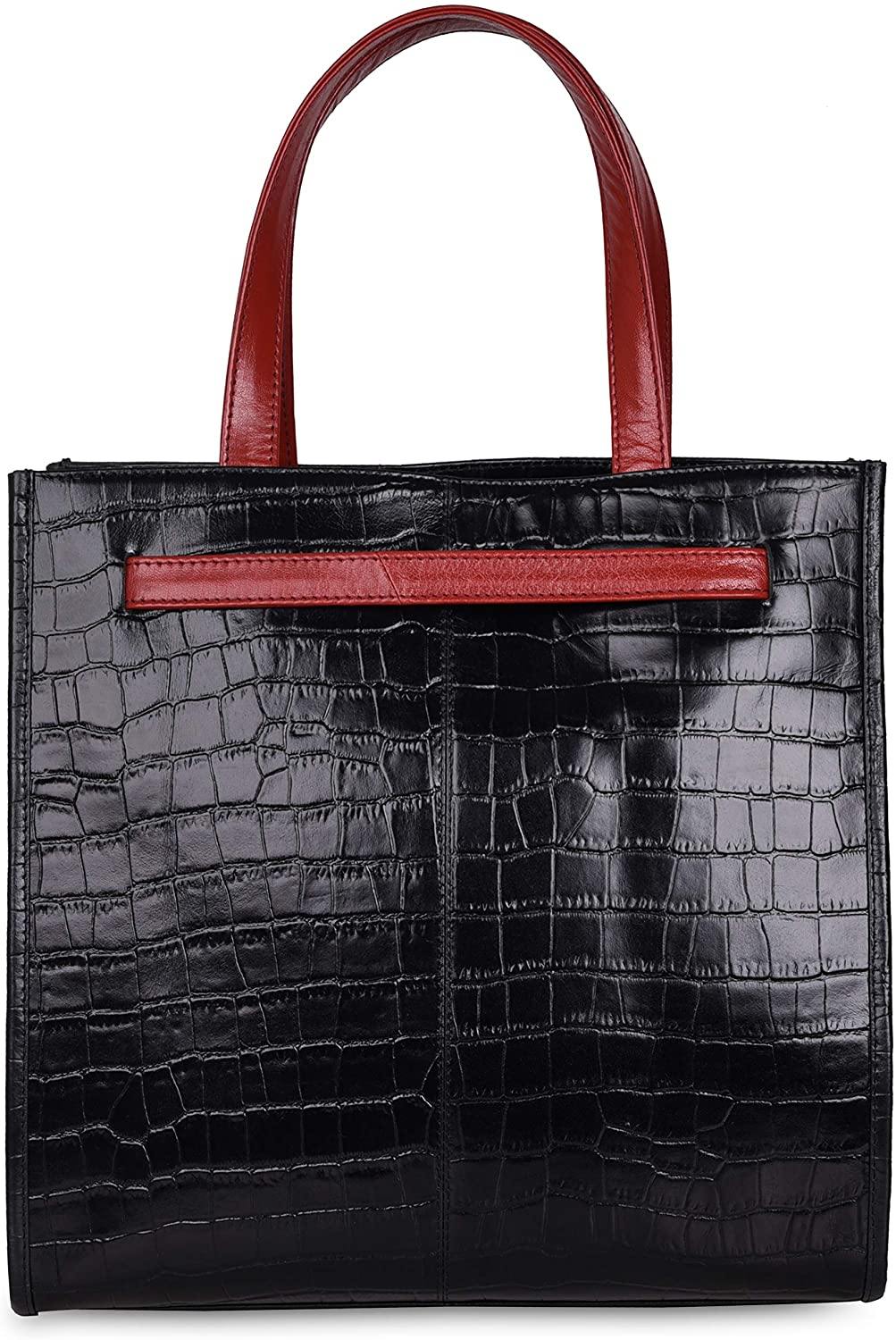 Antonio Valeria Emma Croco Print Leather Tote Bag For Women - JOY2ESpree
