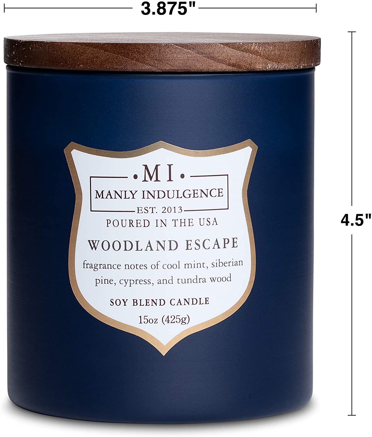 Manly Indulgence Sea Salt & Ginger Scented Jar Candle, 15 Oz, White