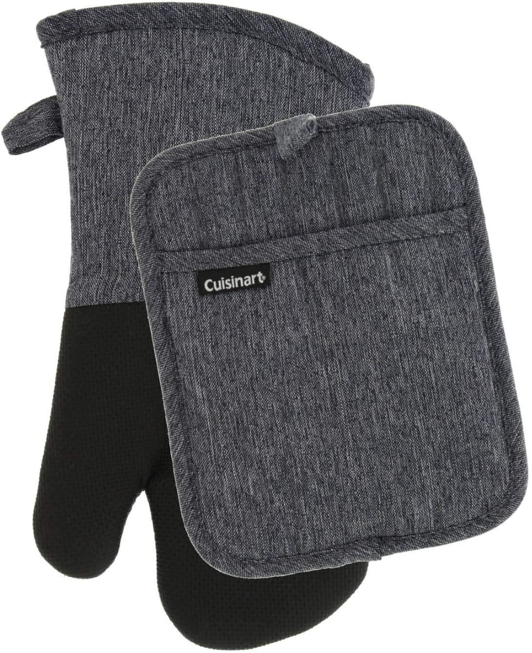 Cuisinart Chambray Neoprene Mini Oven Mitts, 2 Pack – Heat Resistant to 400 F . - JOY2ESpree