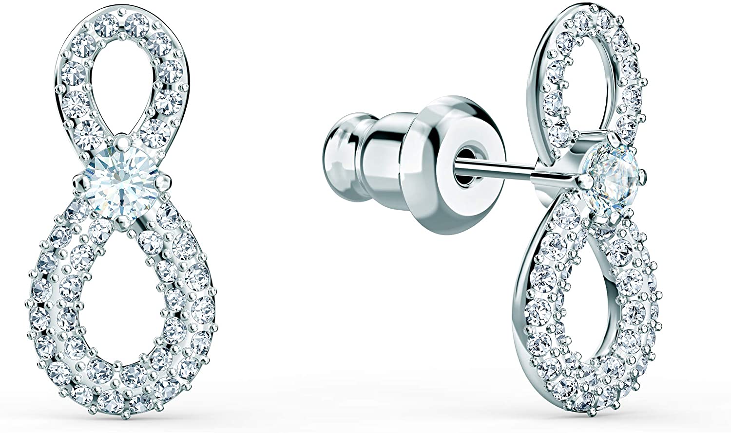 SWAROVSKI Women's Infinity Jewelry Collection, Rhodium Finish, Clear Crystals - JOY2ESpree