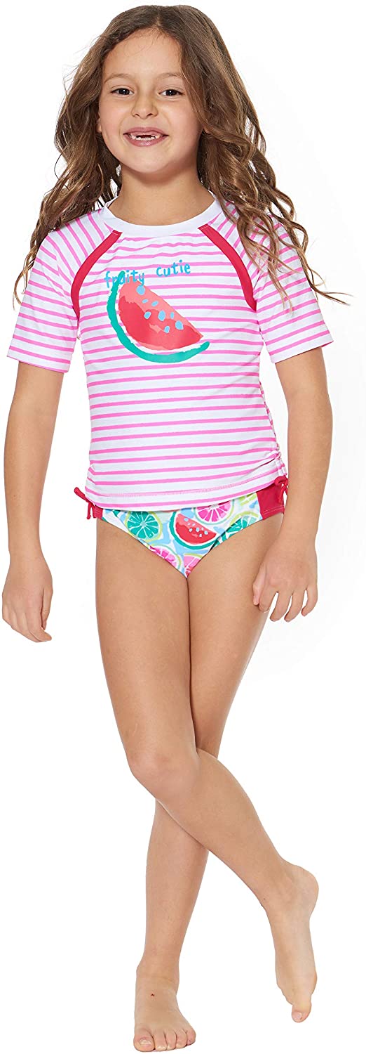 Tommy Bahama Girls' 2-Piece Rashguard and Swim Bottoms Set