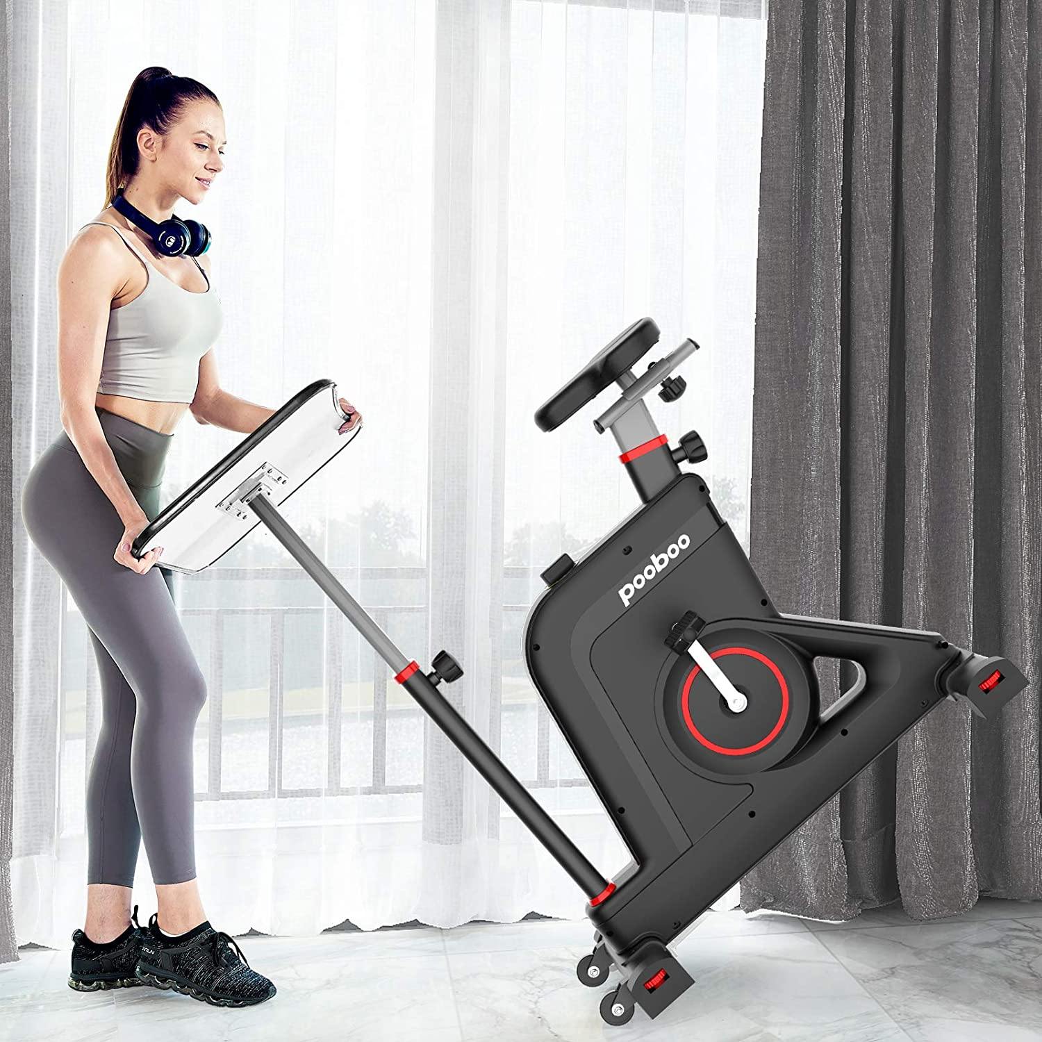 pooboo Desk Cycle Exercise Bike Indoor Cycling Bike Adjustable Magnetic Resistance Stationary Bike for Home Office - JOY2ESpree