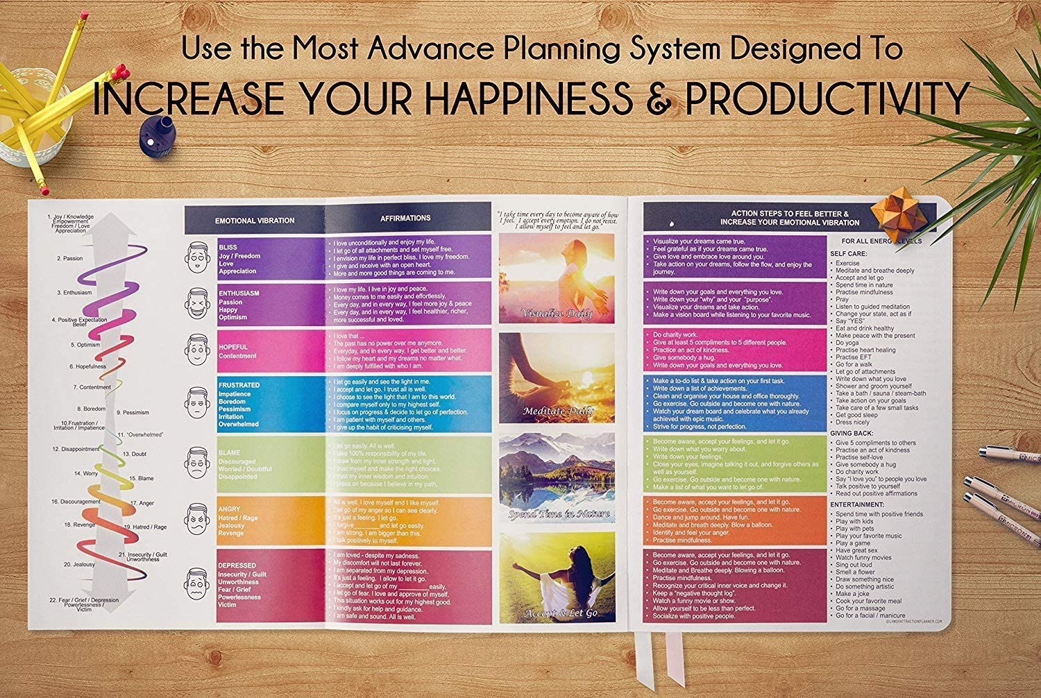 Law of Attraction Planner - Undated Deluxe Weekly, Monthly Planner