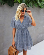 
                        
                          Cargar imagen en el visor de la galería, KIRUNDO 2021 Women’s Summer Short Sleeve Ruffle Floral Dress
                        
                      