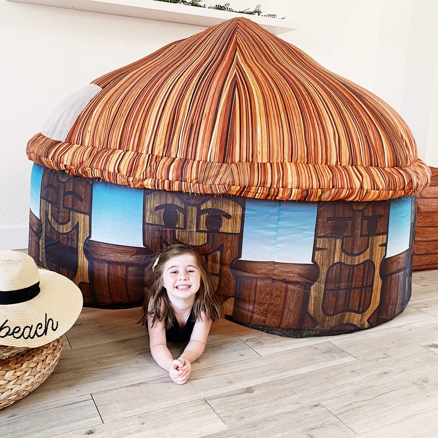 The Original AirFort Build A Fort in 30 Seconds, Inflatable Fort for Kids (Ocean Camo)