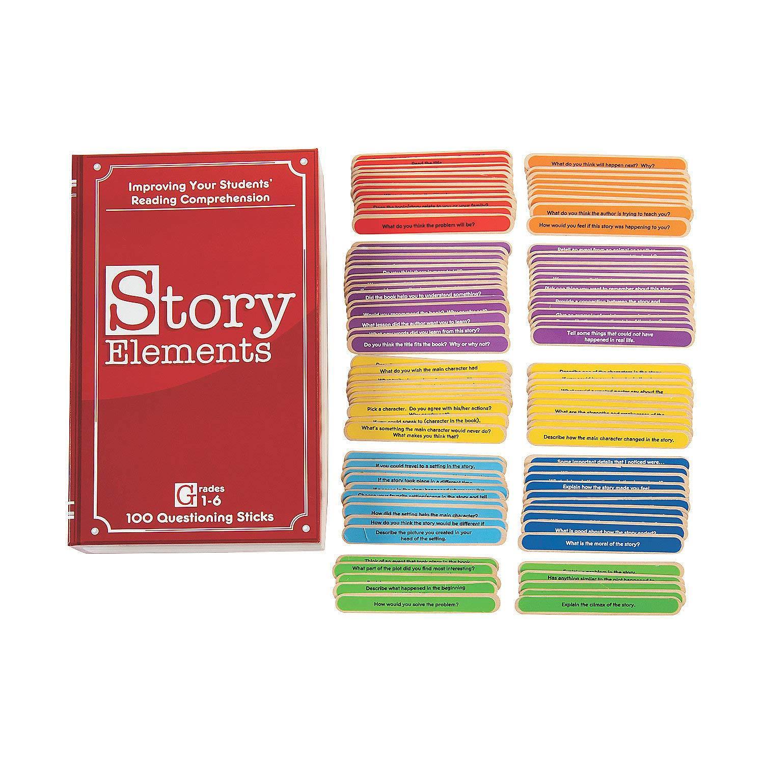 Fun Express Story Elements Sticks - 101 Pieces - Educational and Learning Activities for Kids - JOY2ESpree