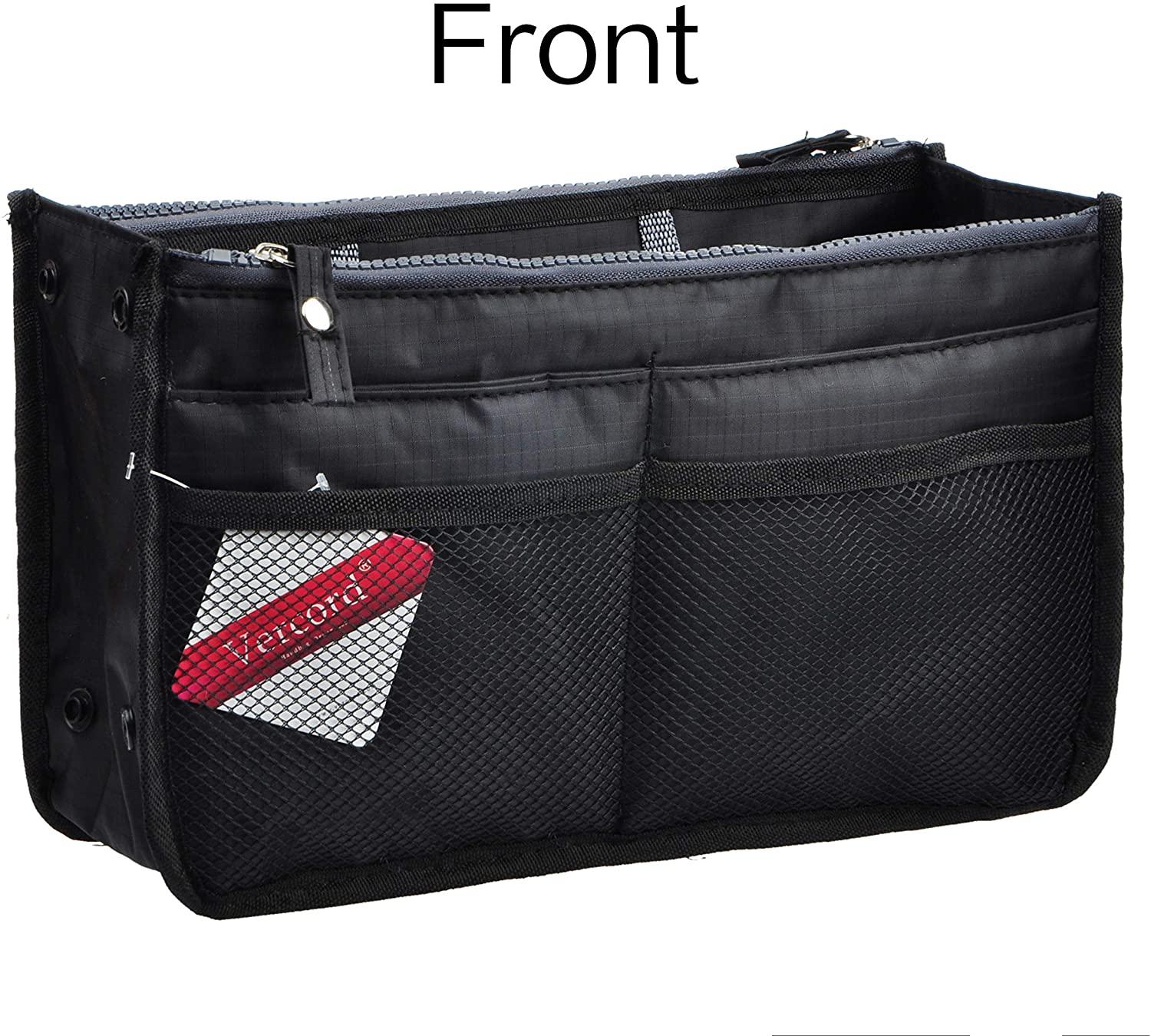 Vercord Updated Purse Handbag Organizer Insert Liner Bag in Bag 13 Pockets Purple Small