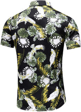 
                        
                          Load image into Gallery viewer, LEFTGU Men's Slim fit Floral Printed Beach Hawaiian Button-Down Dress Shirt
                        
                      