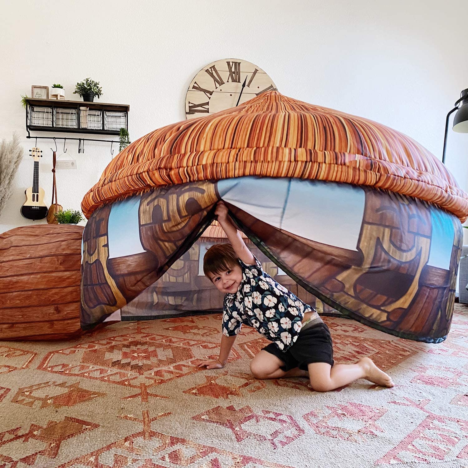 The Original AirFort Build A Fort in 30 Seconds, Inflatable Fort for Kids (Ocean Camo)
