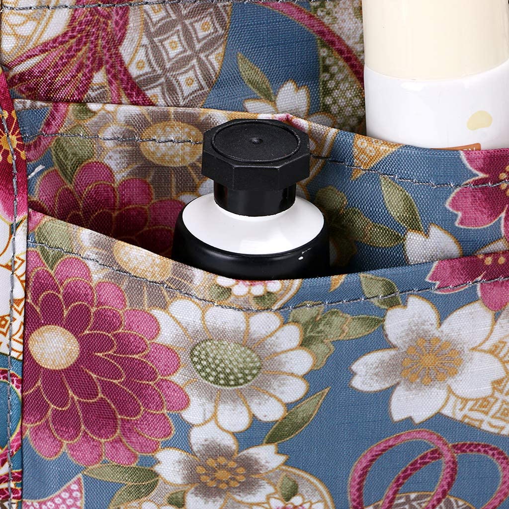 BTSKY New Printing Handbag Organizers Inside Purse Insert-High Capacity 13 Pockets Bag Tote Organizer with Handle Peacock Flower