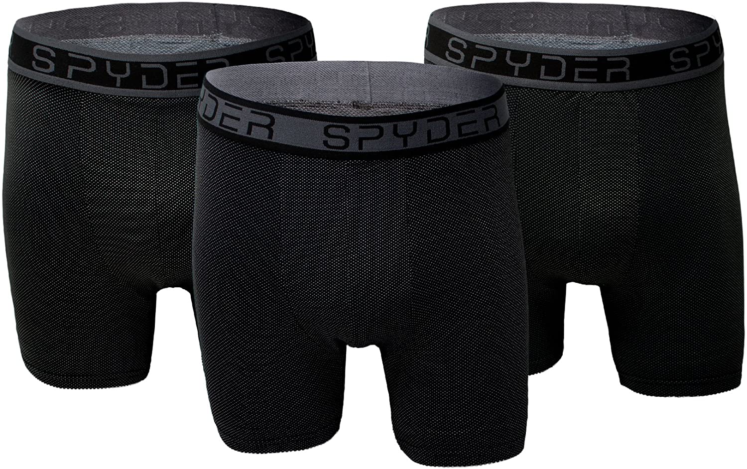 Spyder Performance Mesh Mens Boxer Briefs Sports Underwear 3 Pack for Men
