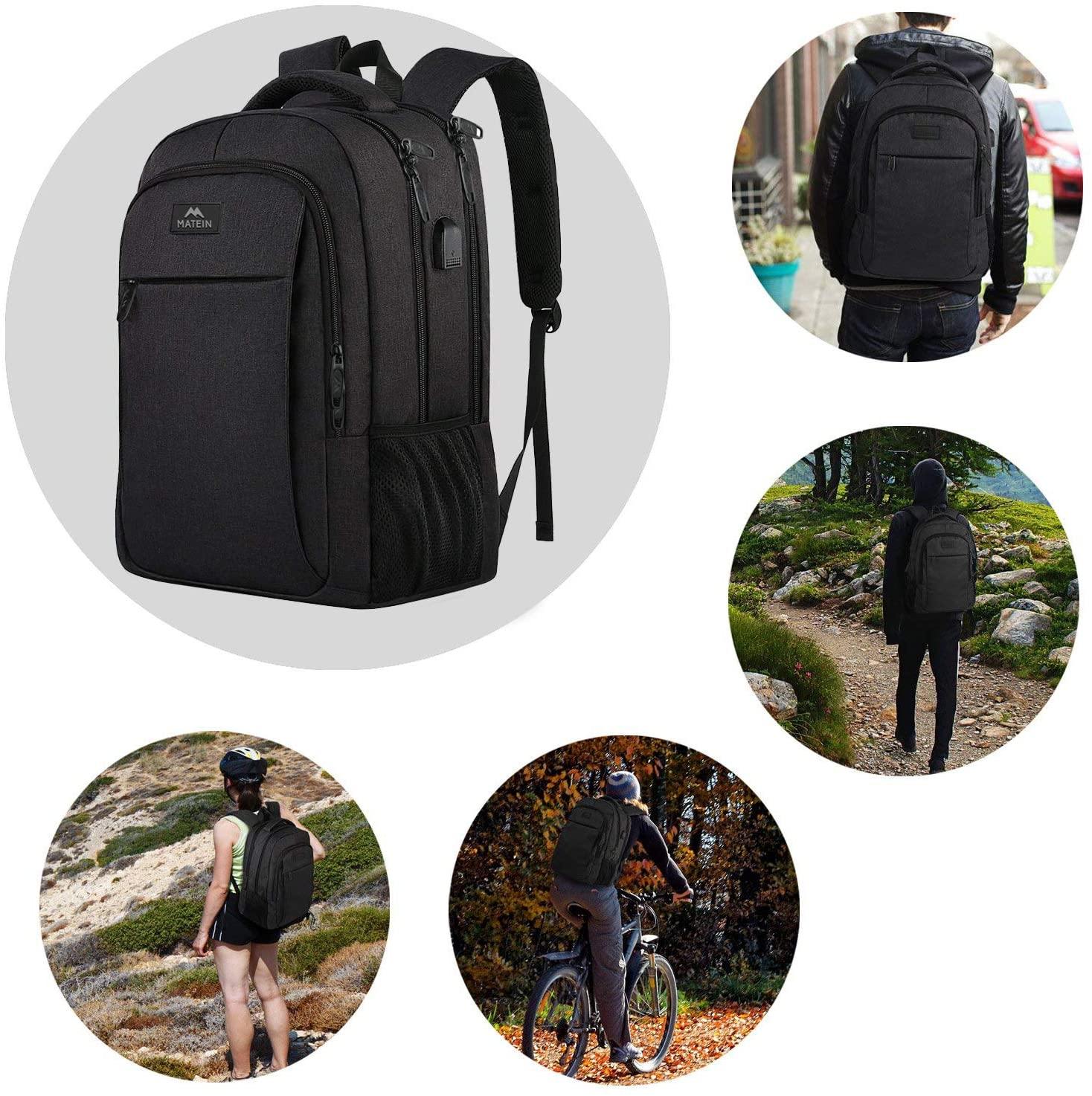 Matein Travel Laptop Backpack, Business Anti Theft Slim Durable Laptops Backpack - JOY2ESpree