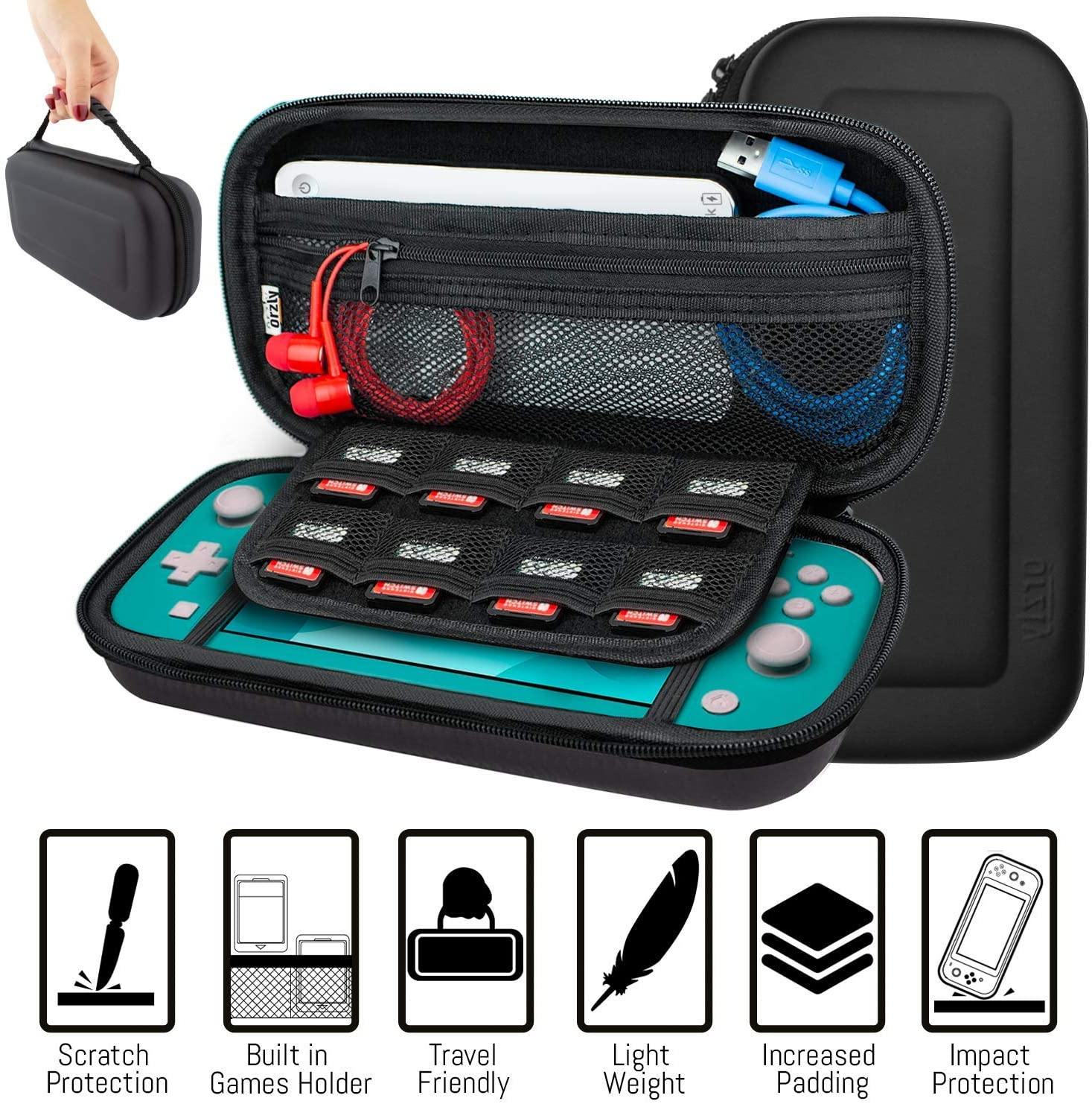Orzly Accessories Bundle Compatible for use with Nintendo Switch Lite - JOY2ESpree