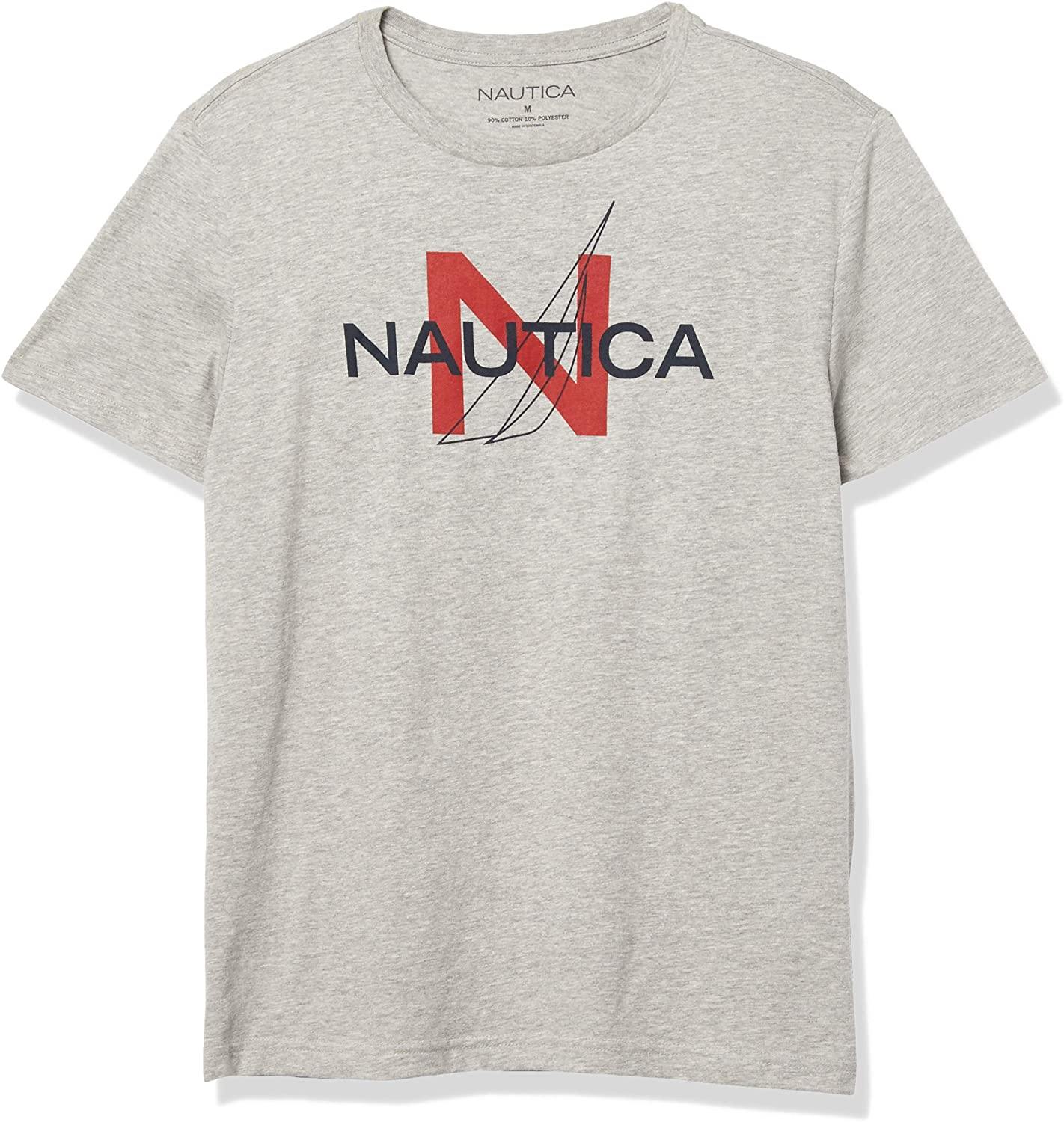 Nautica Men's Short Sleeve 100% Cotton Nautical Series Graphic Tee - JOY2ESpree