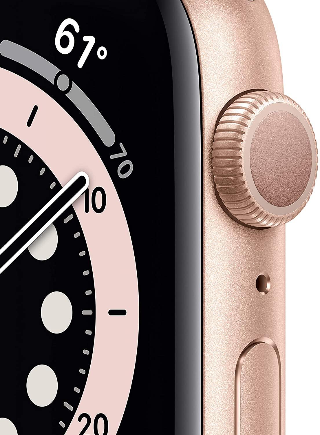 Apple Watch Series 6 (GPS, 44mm) - Space Gray Aluminum Case with Black Sport Band (Renewed) - JOY2ESpree