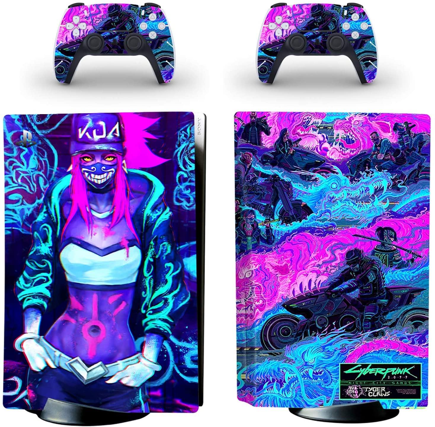 Huaatiear PS5 Sticker Vinyl Decal Cover, Skin Decal for PS5 Console Regular and Playstation 5 Controller - JOY2ESpree