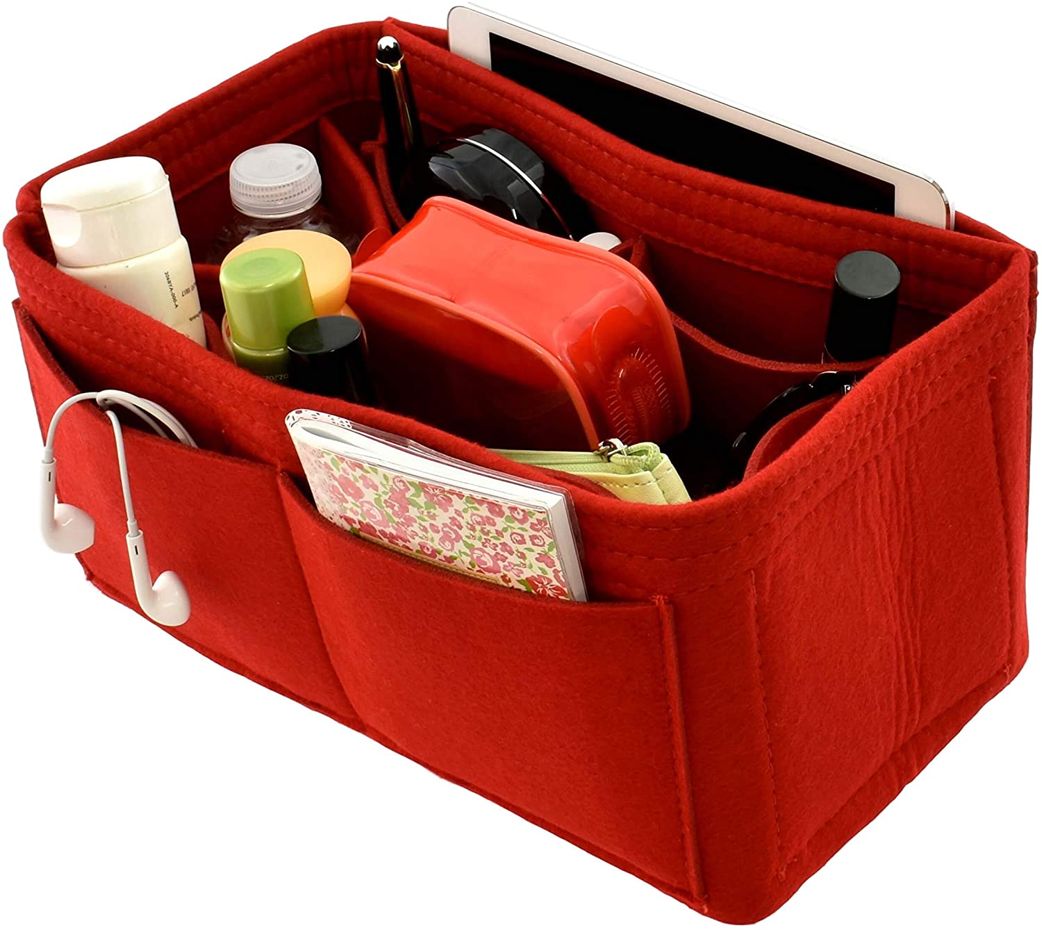 Felt Handbag Organizer Insert - Multi Pocket Bag and Tote Organizer Shaper Liner Insert