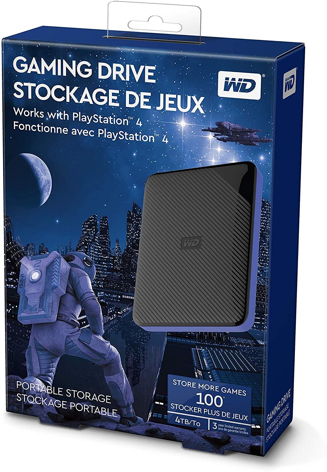 WD 4TB Gaming Drive works with Playstation 4 Portable External Hard Drive - WDBM1M0040BBK-WESN - JOY2ESpree
