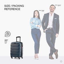
                        
                          Load image into Gallery viewer, Samsonite Omni PC Hardside Expandable Luggage with Spinner Wheels, Black, Carry-On 20-Inch
                        
                      