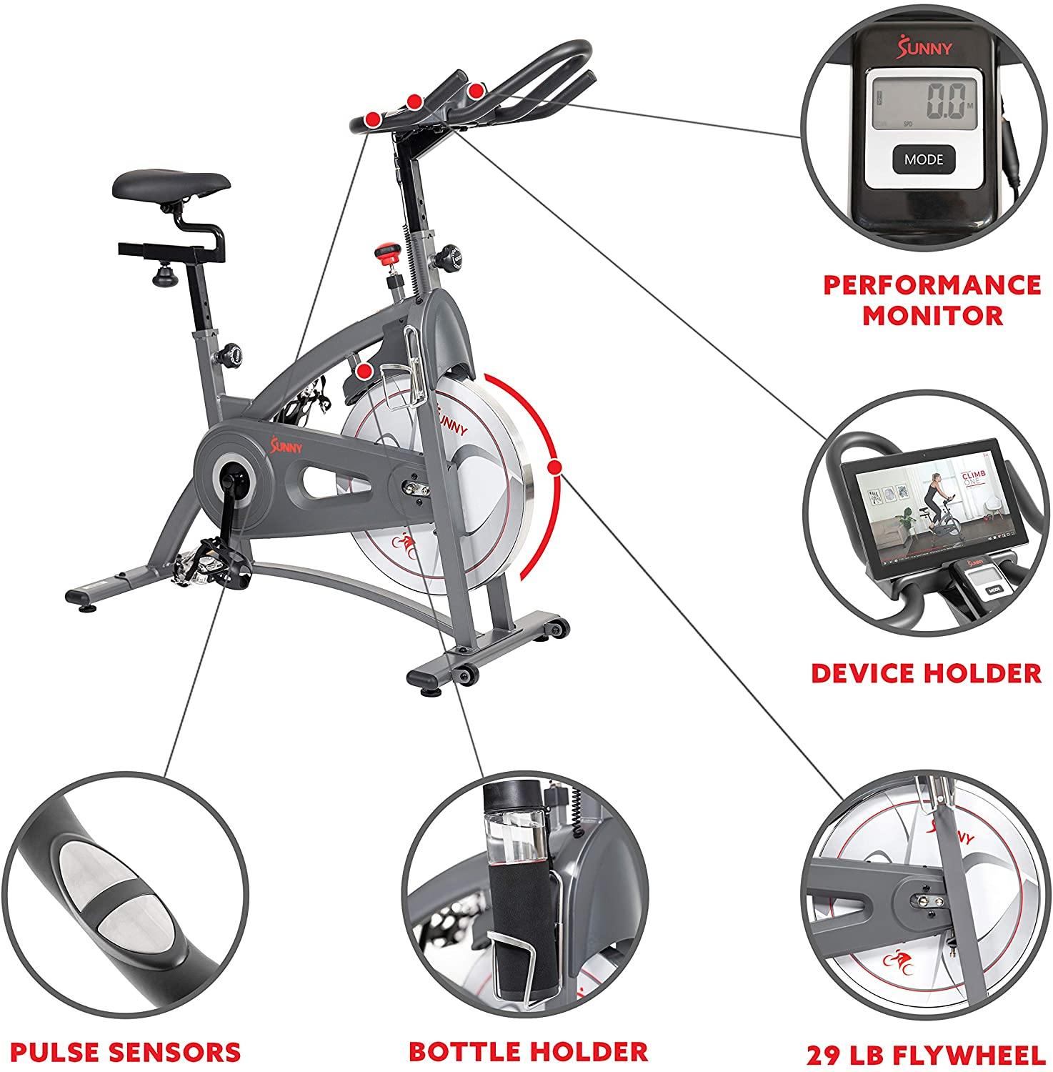 Sunny Health & Fitness Endurance Series Magnetic Indoor Cycling Exercise Bike - JOY2ESpree