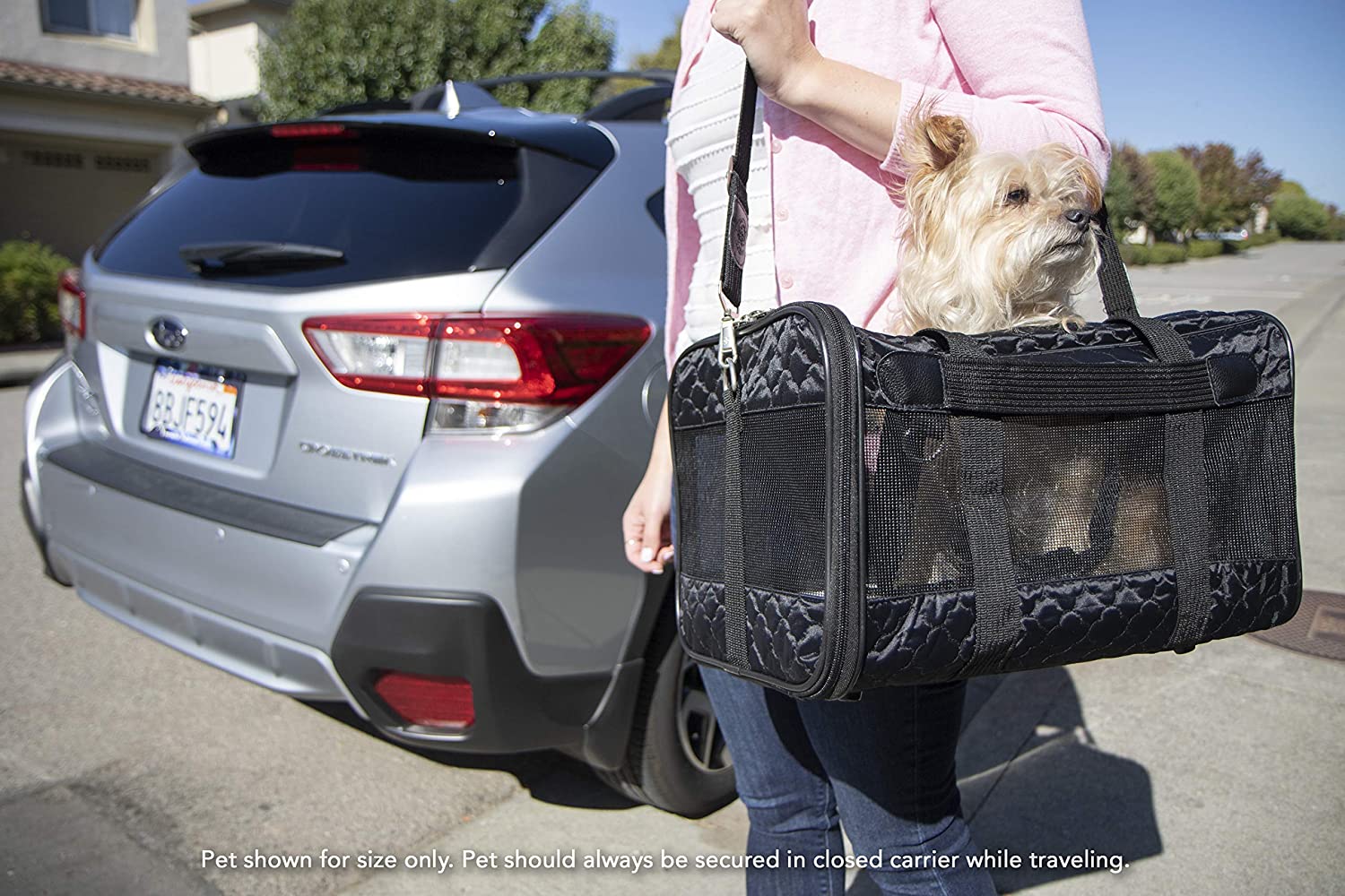 Sherpa Original Deluxe Airline Approved Pet Carrier, Medium, Black