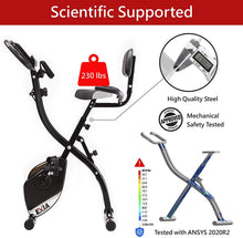 
                        
                          將圖片載入圖庫檢視器 EXIA Folding Magnetic Exercise Bike with Pulse Sensor, Upright and Recumbent Stationary Bike - JOY2ESpree
                        
                      