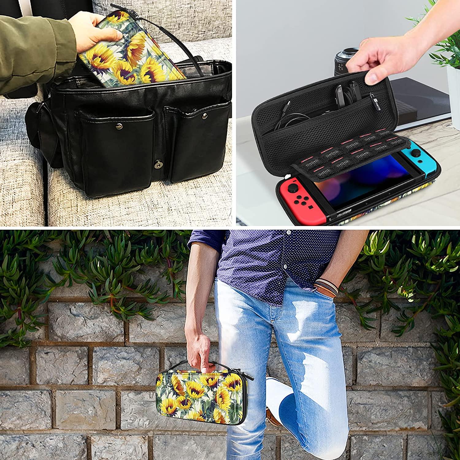 Fintie Carry Case for Nintendo Switch - [Shockproof] Hard Shell Protective Cover Travel Bag w/10 Game Card Slots - JOY2ESpree