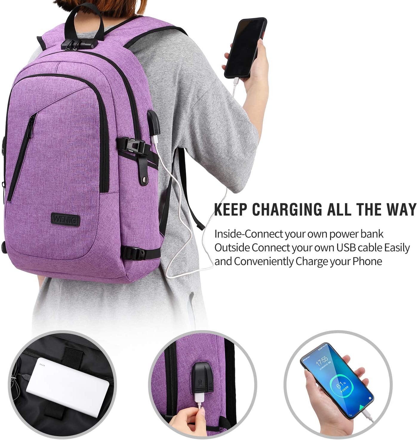 Laptop Backpack,Business Travel Anti Theft Backpack for Men Women with USB Charging Port - JOY2ESpree