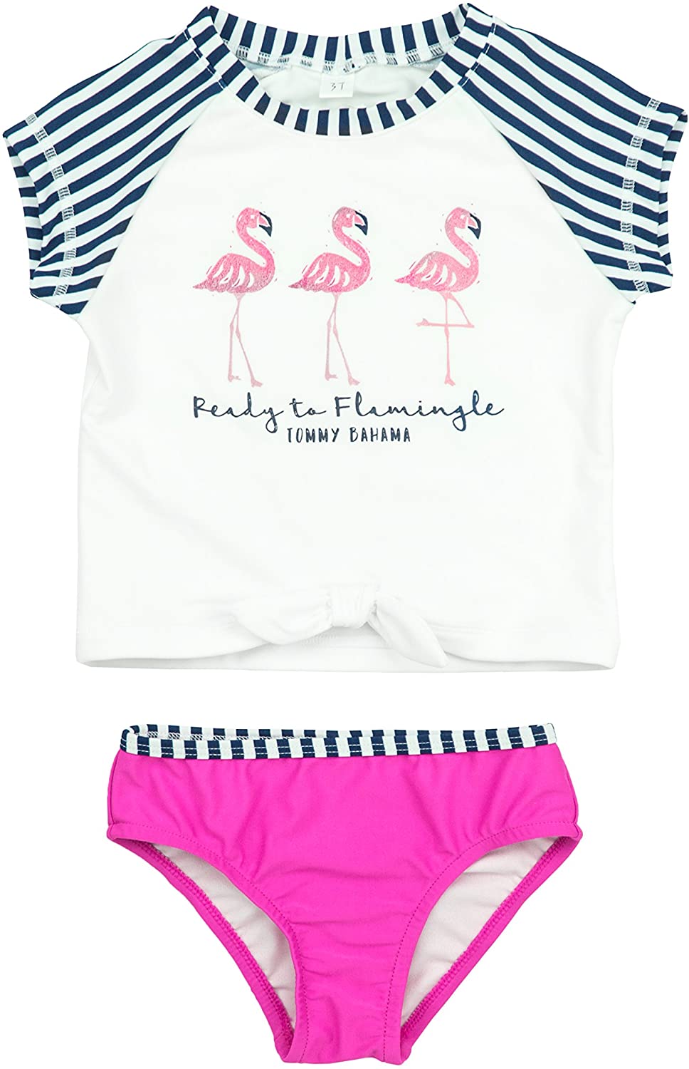 Tommy Bahama Girls' 2-Piece Rashguard and Swim Bottoms Set