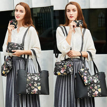 
                        
                          Load image into Gallery viewer, Women Fashion Handbags Wallet Tote Bag Shoulder Bag Top Handle Satchel Purse Set 4pcs
                        
                      
