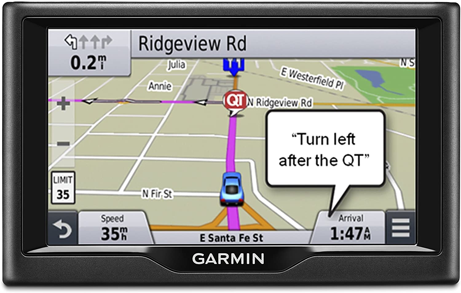 Garmin Nuvi 57LM GPS Navigator System with Spoken Turn-By-Turn Directions,5 inch display