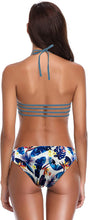 
                        
                          画像をギャラリービューアに読み込む, SHEKINI Women's Floral Printing Cutout Strappy Halter Swimsuits Bikini Suits
                        
                      