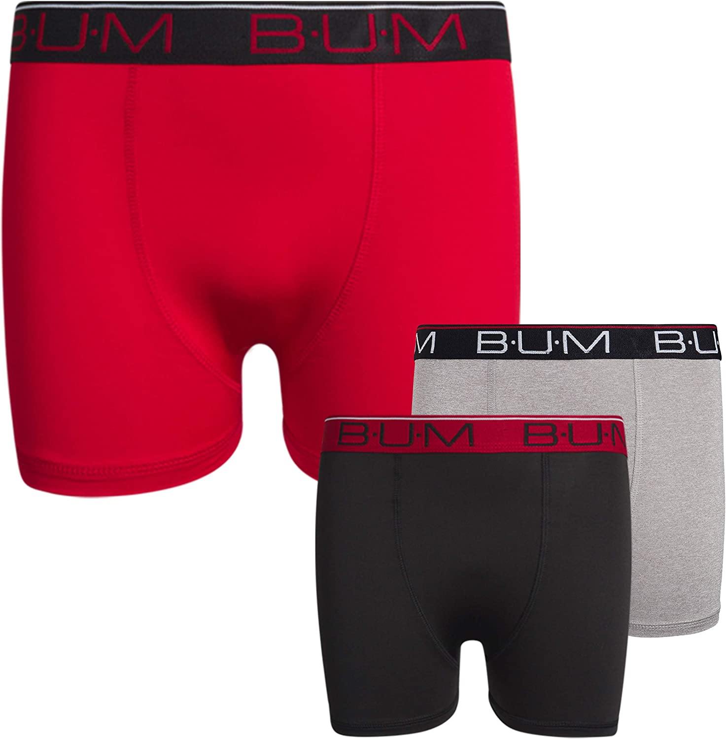 B.U.M. Equipment Boys Performance Dry-Fit Compression Boxer Briefs (3 Pack) - JOY2ESpree