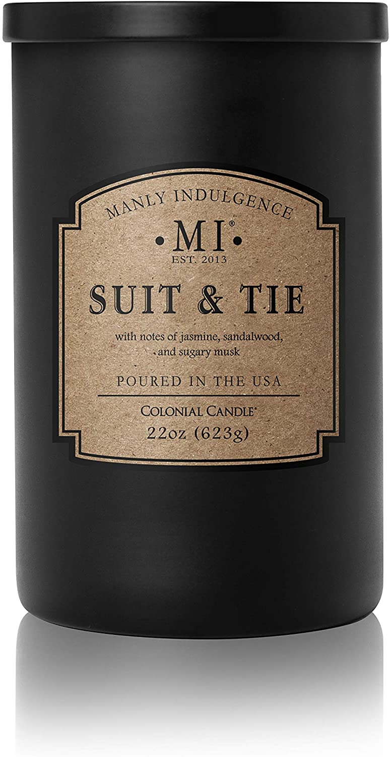 Manly Indulgence Sea Salt & Ginger Scented Jar Candle, 15 Oz, White